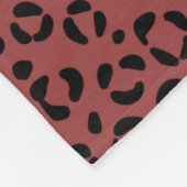 Burgundy Dierprint Fleece Deken (Hoek)