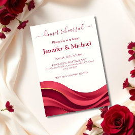 Burgundy Dinner Rehearsal Kaart