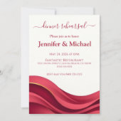 Burgundy Dinner Rehearsal  Kaart (Voorkant)