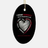 Burgundy-dochter bij wet multiple myeloom keramisch ornament (Rechts)