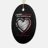 Burgundy-dochter bij wet multiple myeloom keramisch ornament (Links)