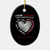 Burgundy-dochter bij wet multiple myeloom keramisch ornament (Voorkant)