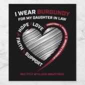 Burgundy-dochter bij wet multiple myeloom wijn etiket (Enkel label)