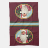 Burgundy donkergroen en goud theedoek (Verticaal)