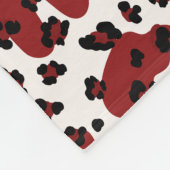 Burgundy Double Scale Leopard Print Fleece Deken (Hoek)