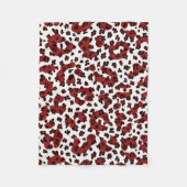 Burgundy Double Scale Leopard Print Fleece Deken (Voorkant)