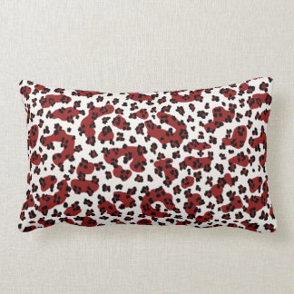 Burgundy Double Scale Leopard Print Sierkussen Kussen