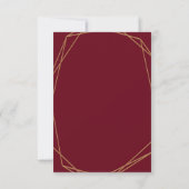 burgundy dusty blue geometric save the date card (Achterkant)