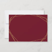 burgundy dusty blue geometric save the date card (Achterkant)