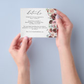 Burgundy & Dusty Blush Pink 5 Floral Details Flyer (Hand)