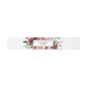 Burgundy & Dusty Blush Pink Floral 3 Uitnodigingen Wikkel (Vlak)