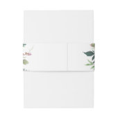 Burgundy & Dusty Blush Pink Floral 3 Uitnodigingen Wikkel (Achterkant Voorbeeld)