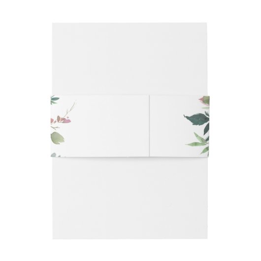 Burgundy & Dusty Blush Pink Floral 3 Uitnodigingen Wikkel (Achterkant Voorbeeld)