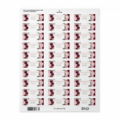 Burgundy Dusty Pink Rose Waterverf Return Address Etiket (Full Sheet)
