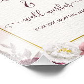 Burgundy Dusty Roos Advice & Wishes Poster Sign (Hoek)