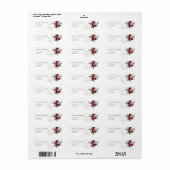 Burgundy Dusty Roos Vrijgezellenfeest Return Addre Etiket (Full Sheet)