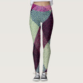 Burgundy Edge V-Stripes Leggings (Voorkant)