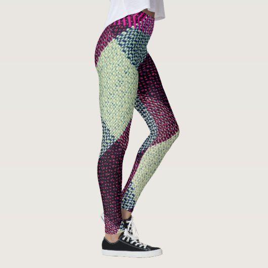 Burgundy Edge V-Stripes Leggings (Rechts)