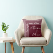 Burgundy Eenvoudig Modern Chique Script Bruiloft Kussen (Stoel)