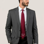 burgundy effen kleur - logo toevoegen stropdas