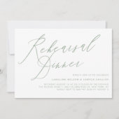 Burgundy Elegant Calligraphy Rehearsal Dinner Kaart (Voorkant)