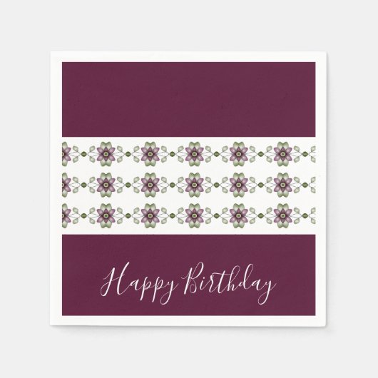 Burgundy Elegant Designer Servet (Voorkant)