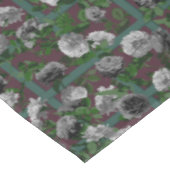 Burgundy Elegant Floral Rozen Tafelkleed (Gekanteld)