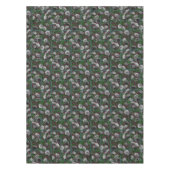 Burgundy Elegant Floral Rozen Tafelkleed (Voorkant)