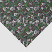 Burgundy Elegant Floral Rozen Tissuepapier (Detail)