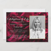 Burgundy Elegant Foto's vieren het leven Kaart (Voorkant)