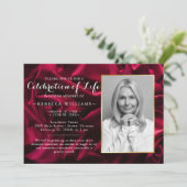 Burgundy Elegant Foto's vieren het leven Kaart (Staand voorkant)