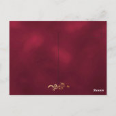 Burgundy elegant klassieke bruiddoucheuitnodiging briefkaart (Achterkant)