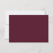 Burgundy Elegant Minimalist Border Script Weduwen RSVP Kaartje (Achterkant)