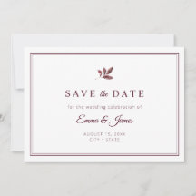 Burgundy Elegant Minimalist Wedding