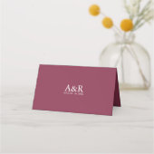 Burgundy Elegant Modern Simple Place Card Plaatskaartje (Achterkant)