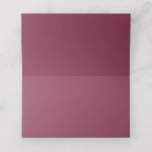 Burgundy Elegant Modern Simple Place Card Plaatskaartje (Binnenkant ongevouwen)