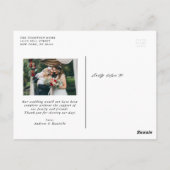 Burgundy Elegant Script Vertical Weddenschap Bedan Briefkaart (Achterkant)