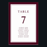 Burgundy Elegant Simple Minimal Border Wedding Kaart<br><div class="desc">Dit elegante en minimalistische lijstnummer van de grensbruiloft is voorzien van een klastige burgundy dubbele grens met tekst en script.</div>