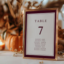 Burgundy Elegant Simple Minimal Border Wedding