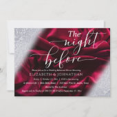 Burgundy Elegant The Night Before Rehearsal Dinner Kaart (Voorkant)
