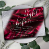 Burgundy Elegant The Night Before Rehearsal Dinner Kaart