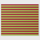 Burgundy en Apple Green Stripes Cadeaupapier (Vlak)