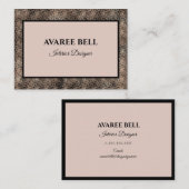 Burgundy en Black Interior Designer Visitekaartje (Voorkant / Achterkant)