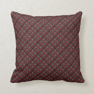 Burgundy en Black Pillow Kussen