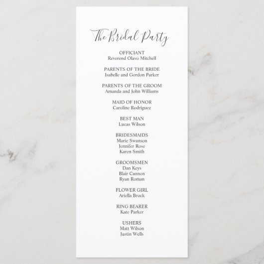 Burgundy en Blue Floral Wedding Programme Programmakaart (Achterkant)