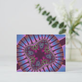 Burgundy en Blue Flower Briefkaart (Staand voorkant)