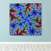 Burgundy en Blue Speckle Canvas Afdruk (Insitu (Houten vloer))