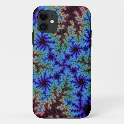 Burgundy en Blue Speckle Case-Mate iPhone Case (Achterkant)