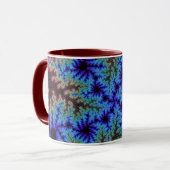 Burgundy en Blue Speckle Mok (Voorkant links)