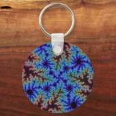 Burgundy en Blue Speckle Sleutelhanger (Voorkant)